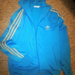 Blue adidas track jacket